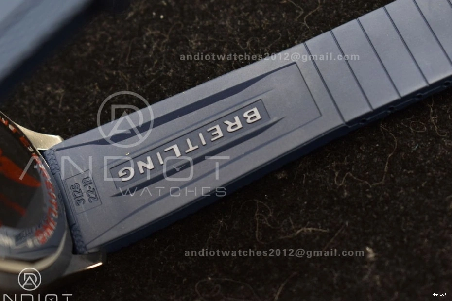 1:1 White Dial A2824 BLSF SS Automatic Strap SuperOcean Edition on 42 Blue Rubber Best 0423